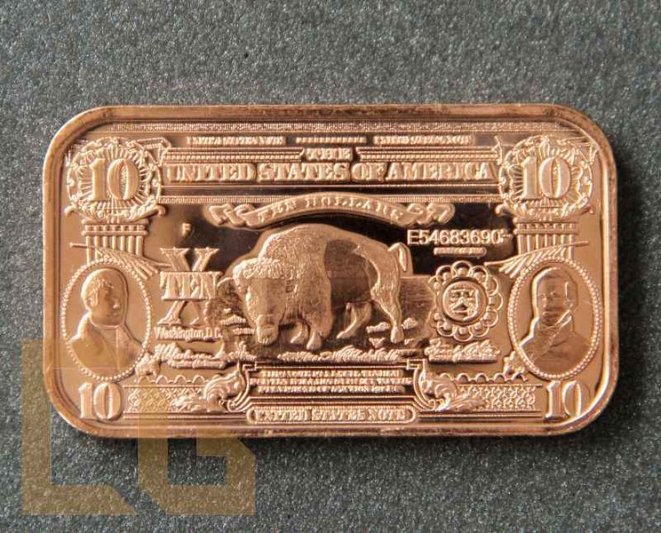 Barren - 10 Dollar - Silver Certificate - Bison