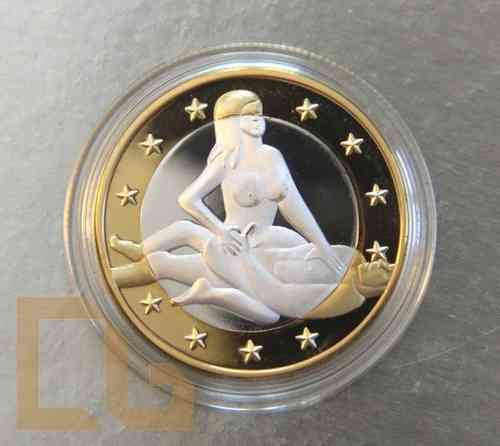 SEX EURO - KAMASUTRA Münze in SILBER & GOLD - # 07