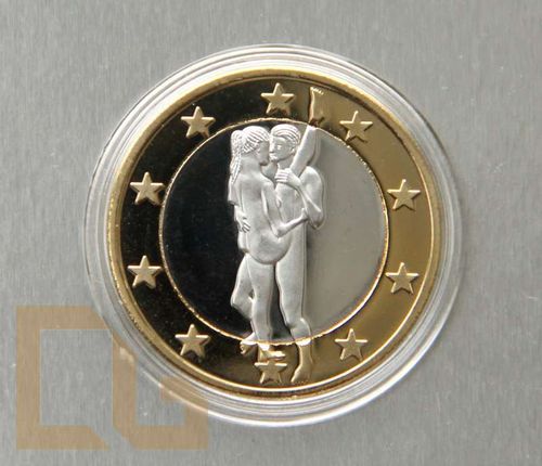 SEX EURO - KAMASUTRA Münze in SILBER & GOLD - # 15