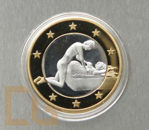 SEX EURO - KAMASUTRA Münze in SILBER & GOLD - # 19