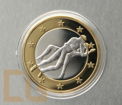 SEX EURO - KAMASUTRA Münze in SILBER & GOLD - # 20