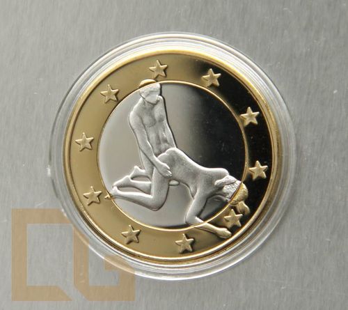 SEX EURO - KAMASUTRA Münze in SILBER & GOLD - # 26