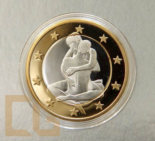 SEX EURO - KAMASUTRA Münze in SILBER & GOLD - # 27
