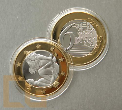SEX EURO - KAMASUTRA Münze in SILBER & GOLD - # 29