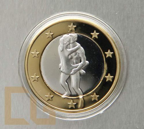 SEX EURO - KAMASUTRA Münze in SILBER & GOLD - # 31