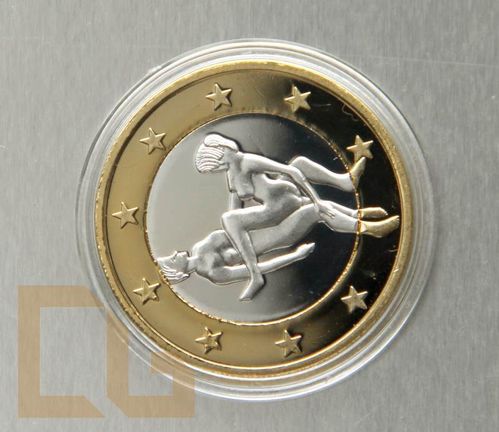 SEX EURO - KAMASUTRA Münze in SILBER & GOLD - # 32