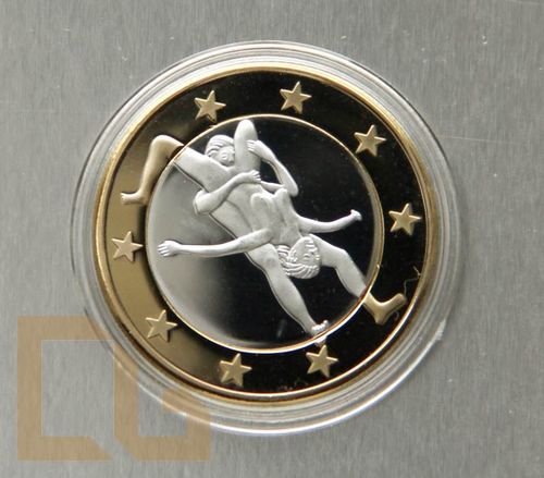 SEX EURO - KAMASUTRA Münze in SILBER & GOLD - # 34