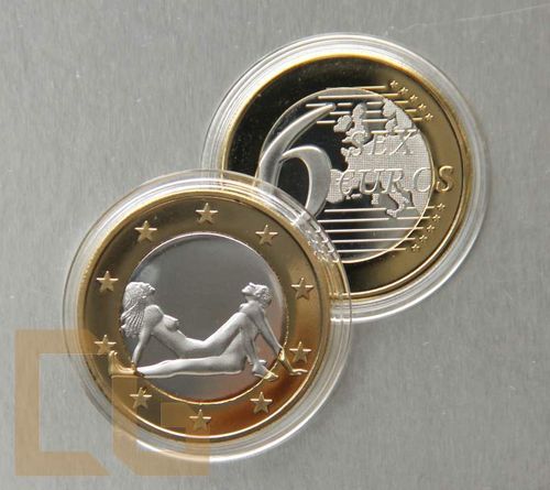 SEX EURO - KAMASUTRA Münze in SILBER & GOLD - # 35